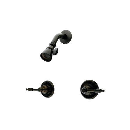 Kingston Brass Shower Faucet, 3, Wall Mount, Oil Rubbed Bronze KB245KLSO